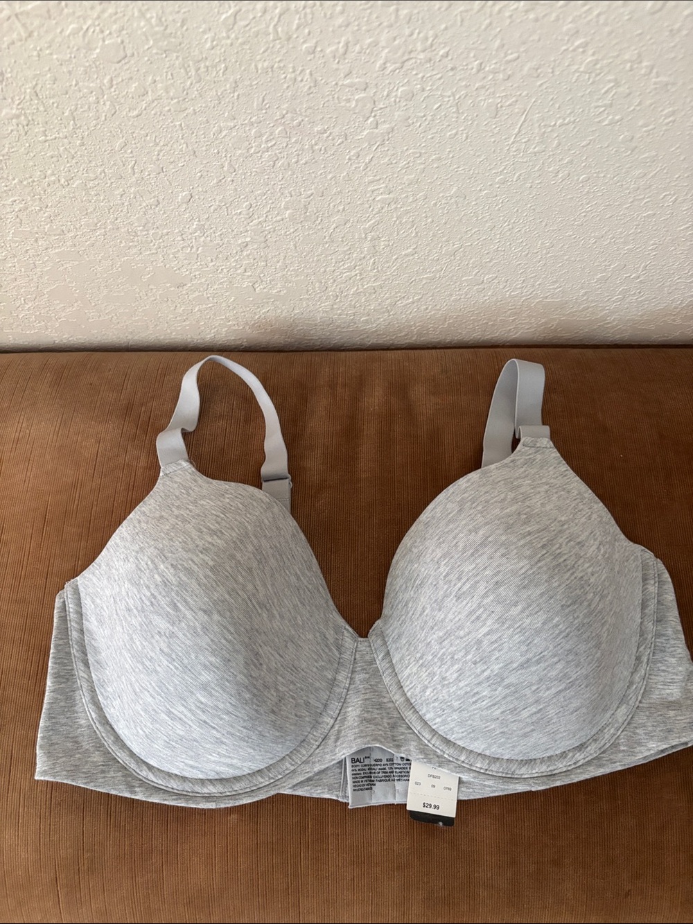 Bali Light Gray Seamless T-Shirt Bra